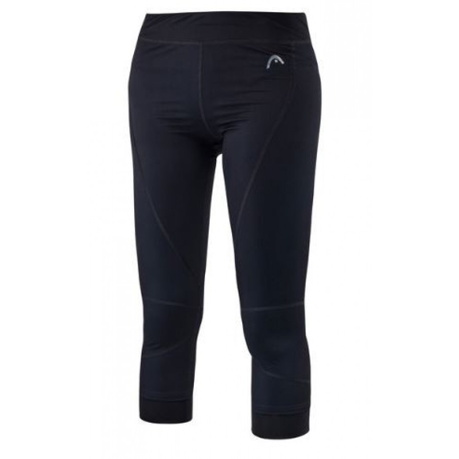 Ropa de Padel Head CAPSULE 3/4 LEGGING W BLACK  Oferta + Barato