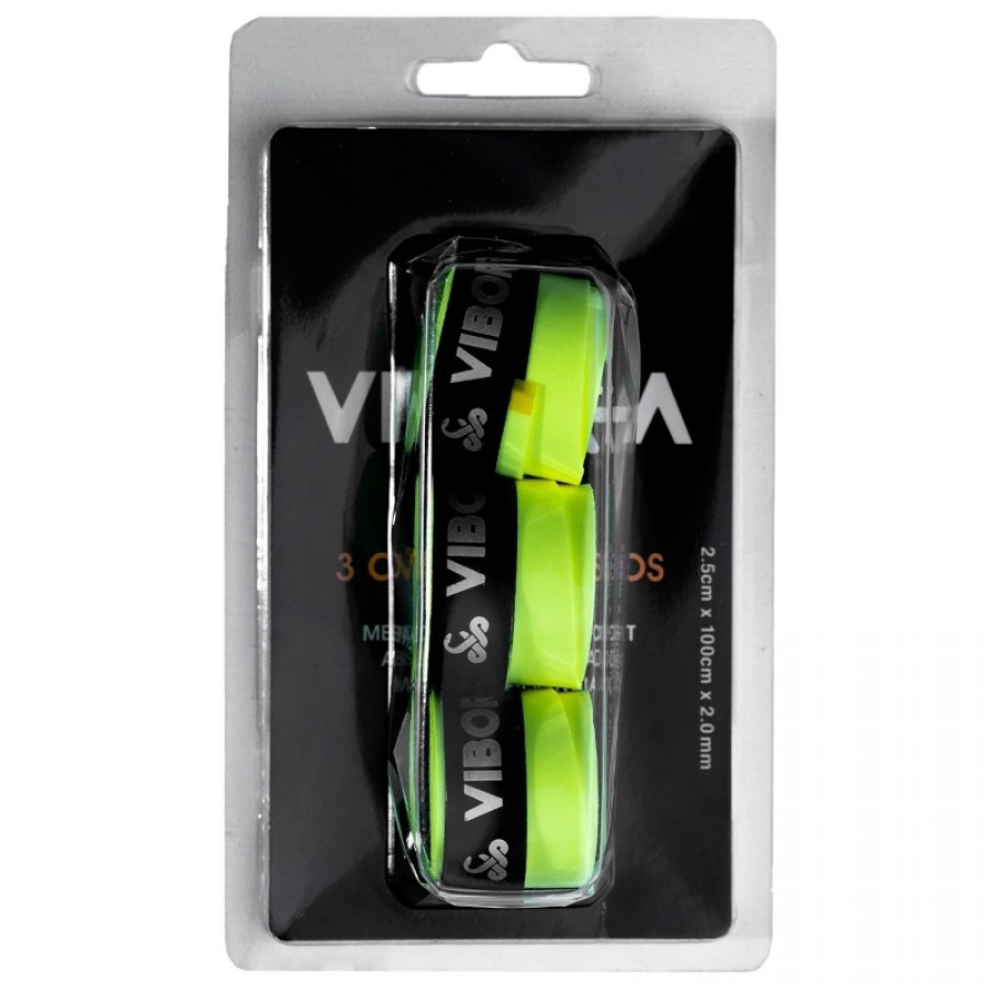 Blister Vibora Pro Liso Amarillo Fluor 3 Overgrips   Offer + Cheap