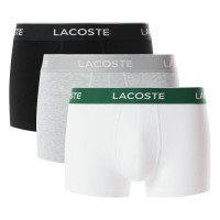 Boxers Lacoste Preto Branco Cinza Vigore 3 Unidades  Oferta + Barato