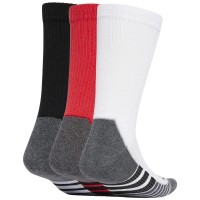 Adidas Cushioned Crew Socks Red Black White 3 Pairs  Offer + Cheap