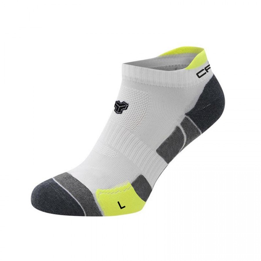 Calcetines Cartri Axel Crew Blanco Verde 1 Par  Oferta + Barato