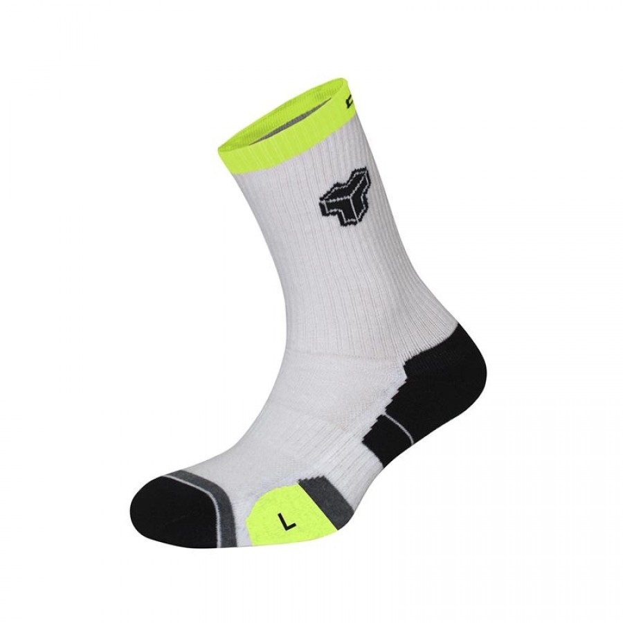 Cartri Axel High Yellow White Socks 1 Pair - Barata Oferta Outlet