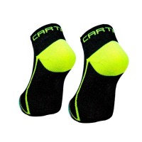 Cartri Trajan Crew Black Yellow Socks 1 Pair  Offer + Cheap