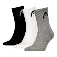 Calcetines Head All Sports Short Crew Negro Blanco Gris 3 Pares  Offer + Cheap