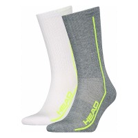 Head Performance Crew Socks White Lime Gray 2 Pairs  Offer + Cheap