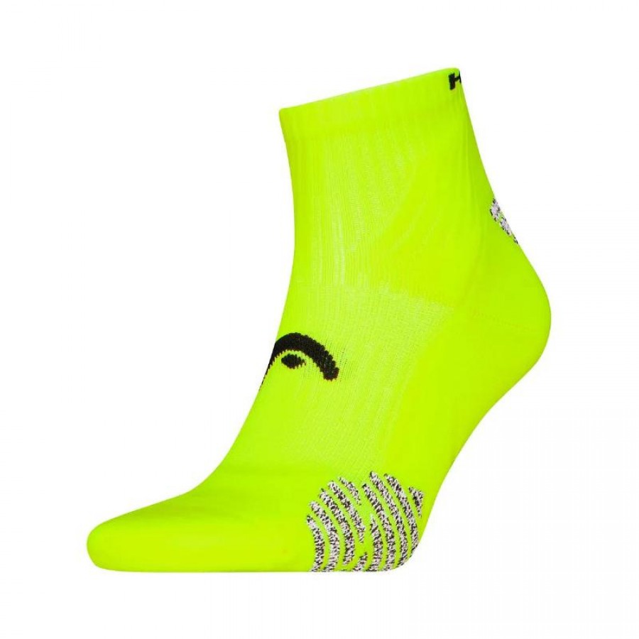 Calcetines Head Performance Padel Quarter Amarillo Fluor 1 Par  Offer + Cheap