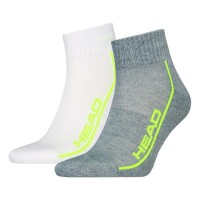 Calcetines Head Performance Quarter Blanco Gris Lima 2 Pares  Offre - Pas cher