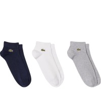Lacoste Sport Low Cut Socks Navy Black White 3 Pairs  Offer + Cheap