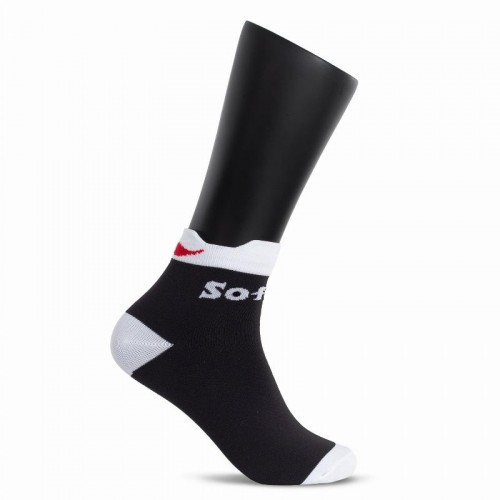 Softee Ankle Socks Black White 1 Pair