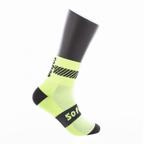 Softee Walk Meias Mid-Panf Amarelo fluorescente 1 par