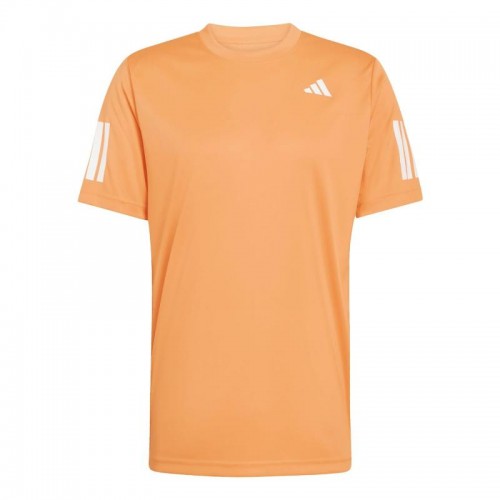 Adidas Club 3 Stripes Orange T-Shirt