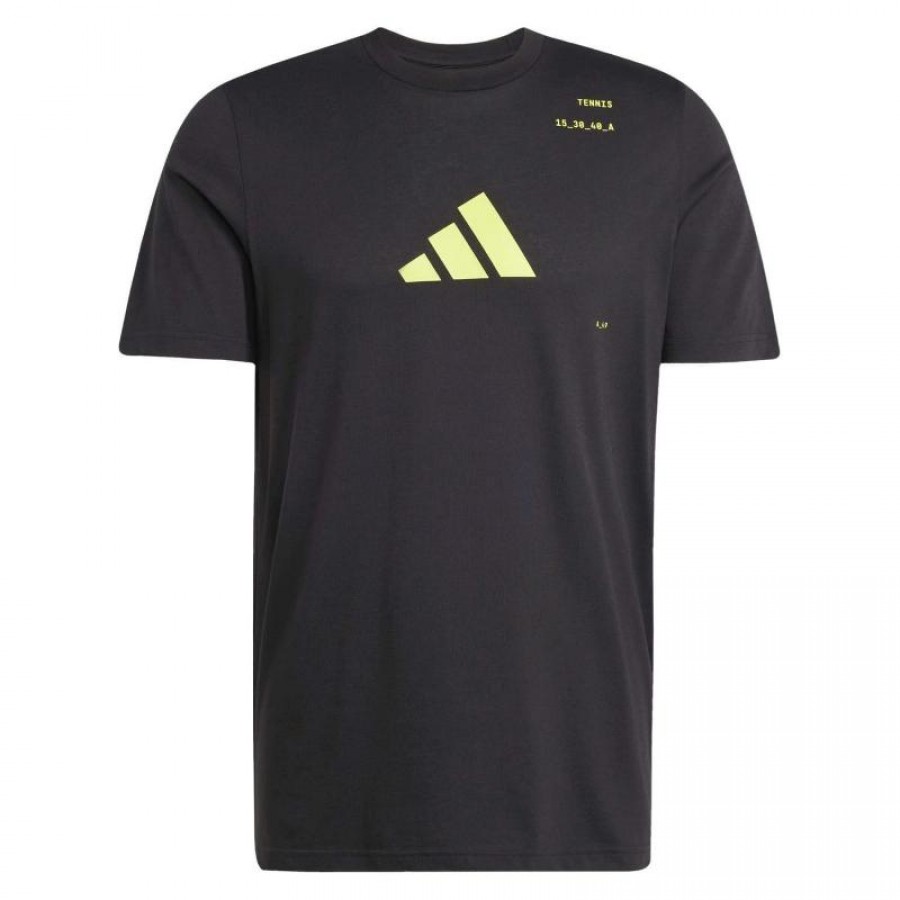 Adidas Tennis Category Graphic Black Lemon T-shirt  Offer + Cheap