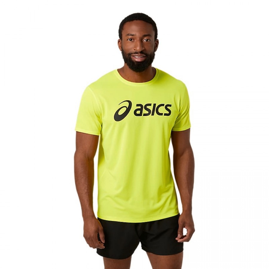 Camiseta Asics Core Amarillo Fluor Performance Negro  Oferta + Barato
