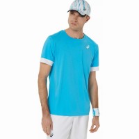 Camiseta Asics Court Aqua Glossy White  Oferta + Barato