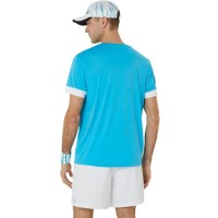 Camiseta Asics Court Aqua Glossy White  Oferta + Barato