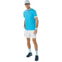 Camiseta Asics Court Aqua Glossy White  Oferta + Barato