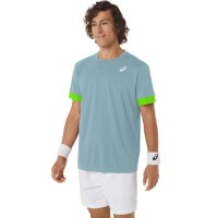 Camiseta Asics Court Azul Lima Electrico  Offer + Cheap