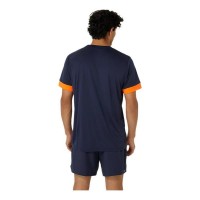 T-Shirt Asics Court Midnight Blue Orange  Oferta + Barato