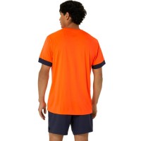 Asics Court Orange Midnight Blue T-shirt  Offer + Cheap