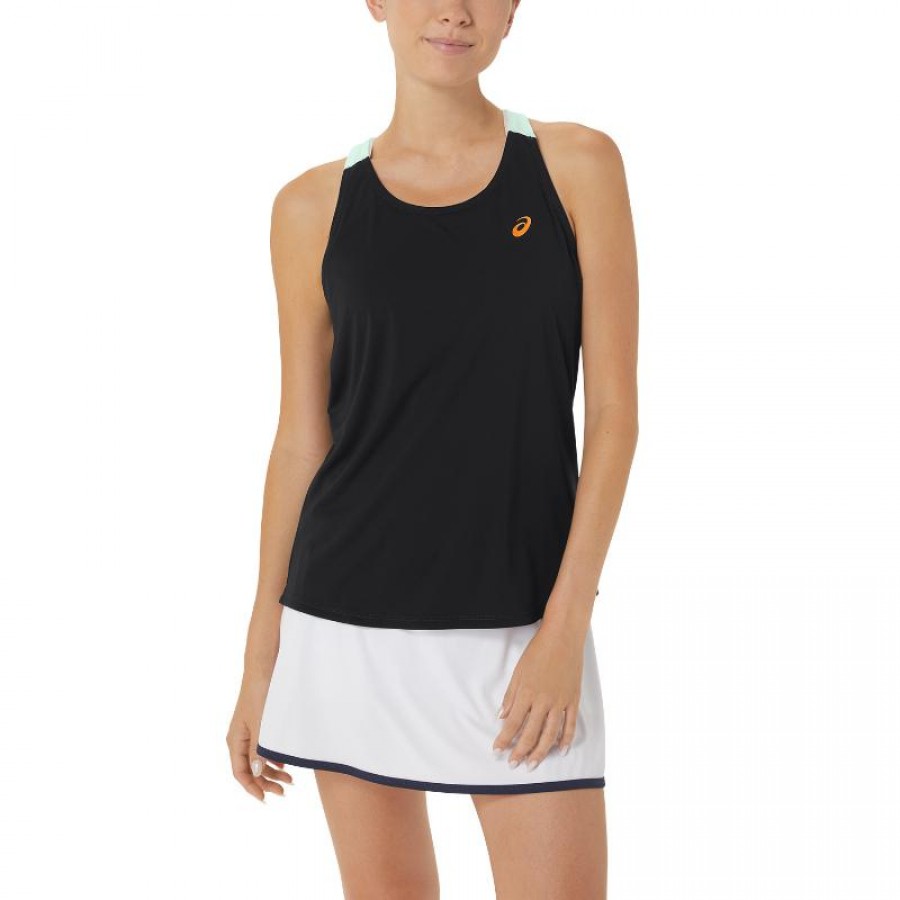 Camiseta Asics Court Performance Negro Menta Mujer  Offre - Pas cher