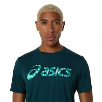Camiseta Asics Match Seasonal Graphic Verde Saxon  Offer + Cheap
