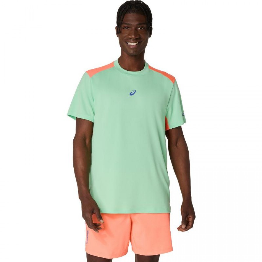 Camiseta Asics Padel Court SS Top Menta Coral