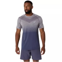 Camiseta Asics Seamless SS Top Gris Lavanda Azul Indigo  Oferta + Barato