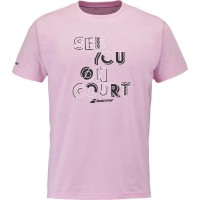 Camiseta Babolat Exercise Message Rosa