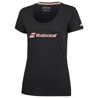 Camiseta Babolat Exercise Negro Mujer