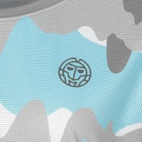 Camiseta Bidi Badu Good Vibes Capsleeve Gris Aqua Mujer