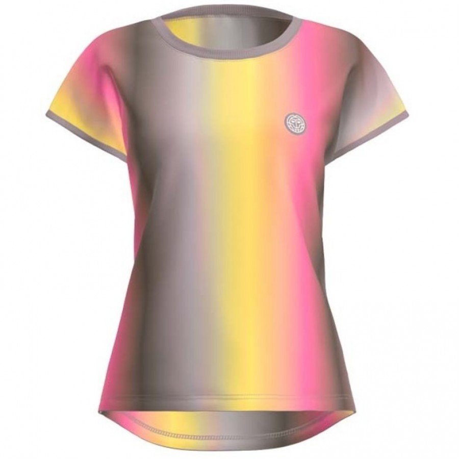 Camiseta Bidi Badu Spectrum Capsleeve Marron Amarillo Mujer  Offre - Pas cher