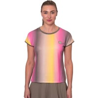 Camiseta Bidi Badu Spectrum Capsleeve Marron Amarillo Mujer  Offre - Pas cher