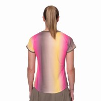 Camiseta Bidi Badu Spectrum Capsleeve Marron Amarillo Mujer  Offre - Pas cher