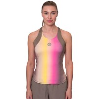 Bidi Badu Spectrum Marron Jaune T-Shirt Femme  Offre - Pas cher