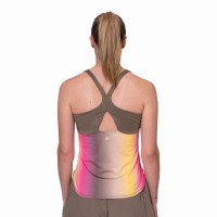 Bidi Badu Spectrum Marron Jaune T-Shirt Femme  Offre - Pas cher