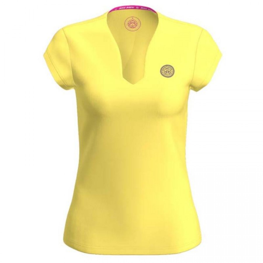 Camiseta Bidi Badu Spectrum Col en V Amarillo Mujer  Offre - Pas cher