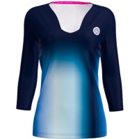 Bidi Badu Spectrum V-Neck Aqua Bleu foncé T-Shirt Femme  Offre - Pas cher