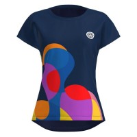 Bidi Badu Twiggy Capsleeve Dark Blue Mix T-Shirt Femme  Offre - Pas cher