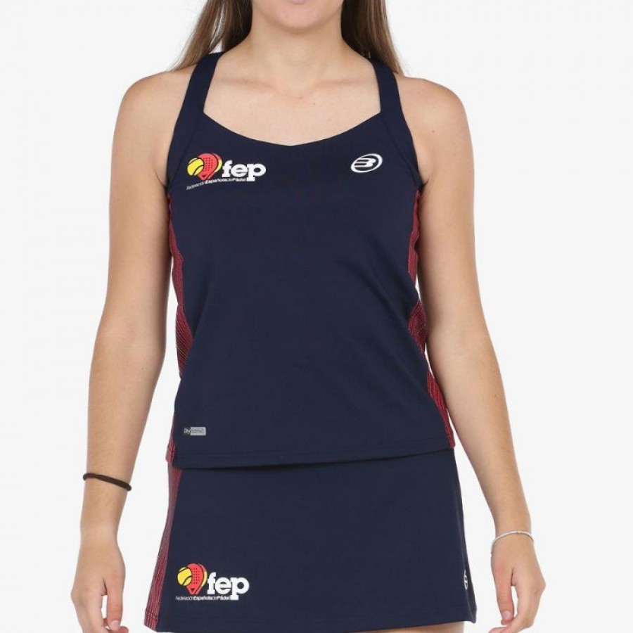 Bullpadel FEP Exima T-shirt bleu marine   Offre - Pas cher