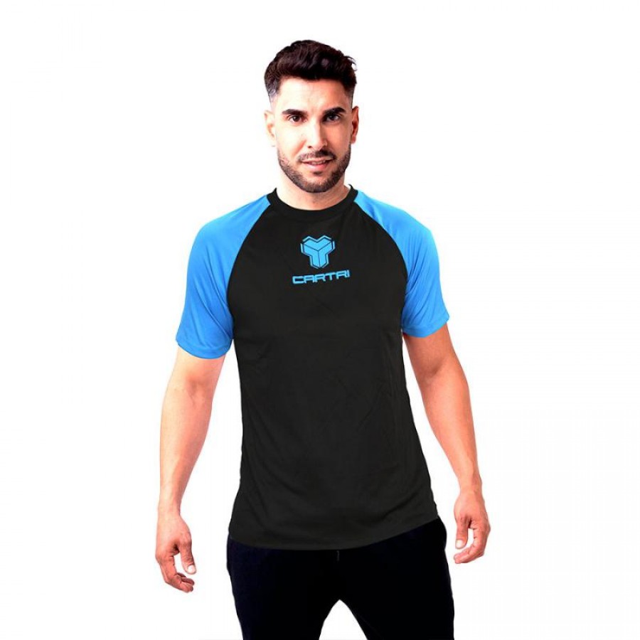 T-shirt Cartri Match Noir Bleu  Offre - Pas cher