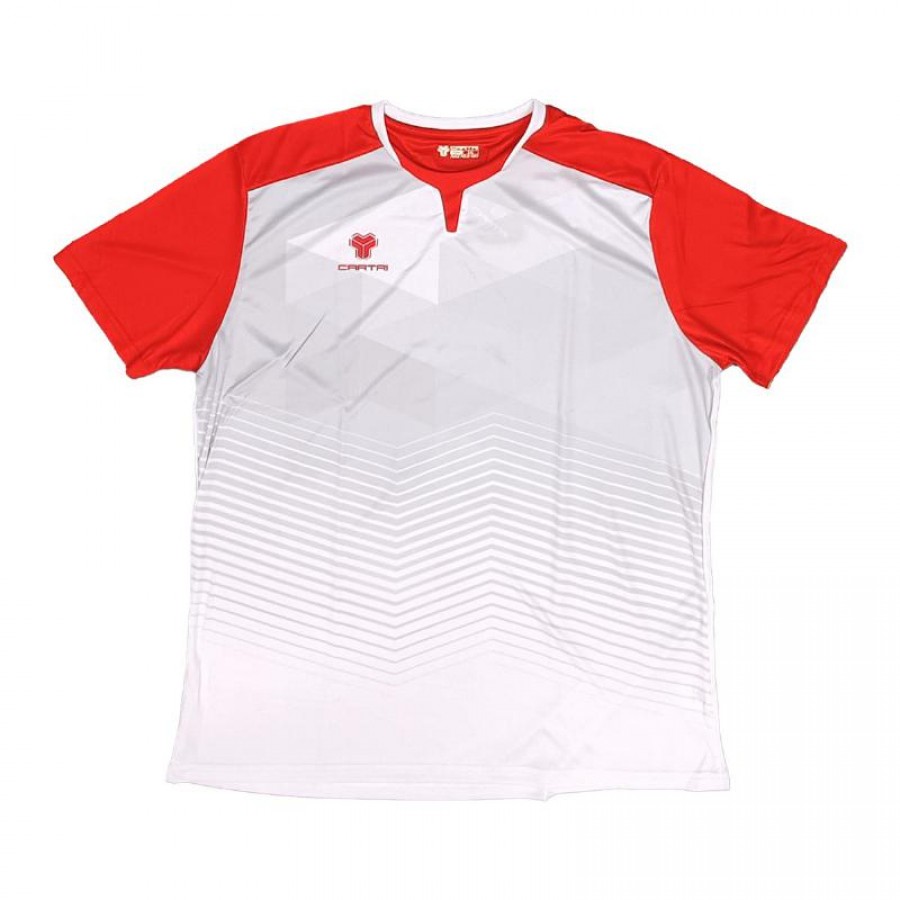 Camiseta Cartri School Blanco Gris Rojo  Oferta + Barato