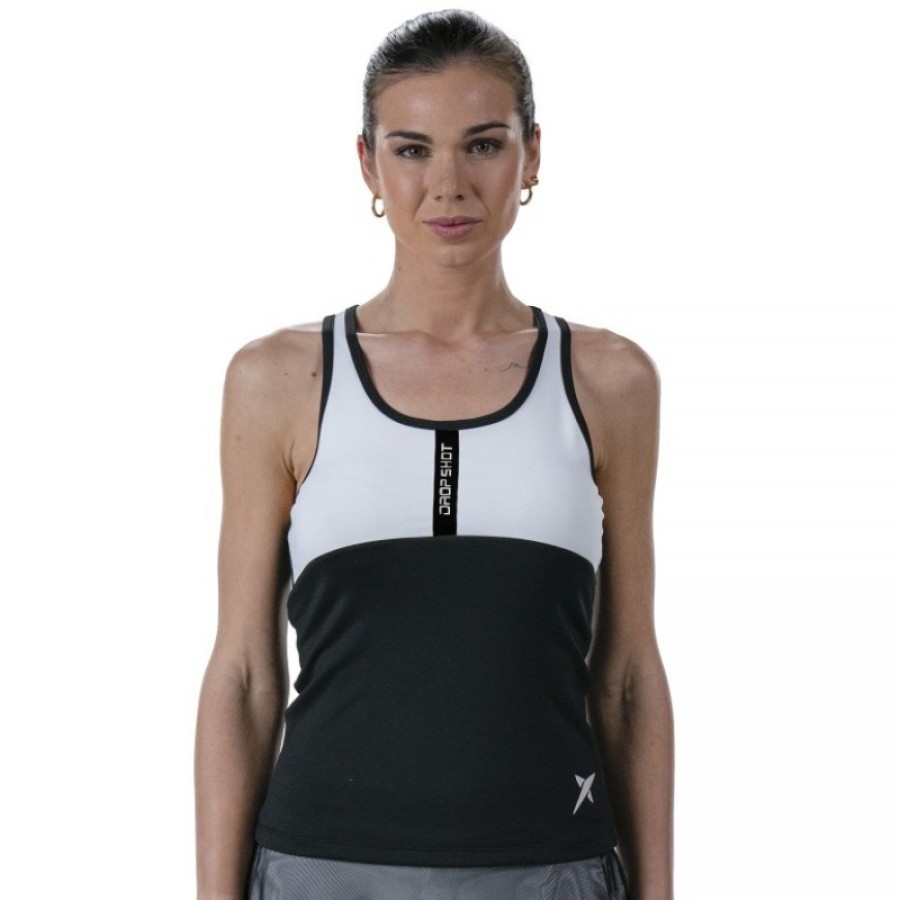 Drop Shot Onix Noir Blanc T-Shirt  Offre - Pas cher