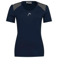 Camiseta Head Club 22 Tech Azul Marino Mujer