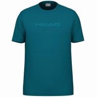 T-shirt bleu sarcelle Mouvement de la tête  Offre - Pas cher
