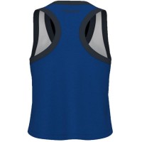 Camiseta Head Play Crop Top Blanco Azul Royal Mujer  Offer + Cheap