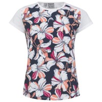 Head Tie- Break Print White Women  s T-Shirt