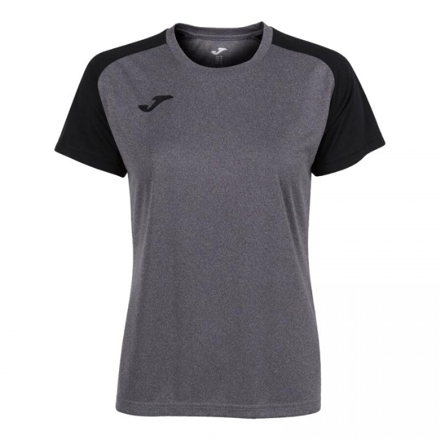 Camiseta Joma Academy IV Gris Melange Negro Mujer