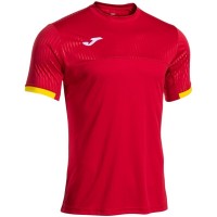 T-shirt Joma Montréal Rouge Jaune  Offre - Pas cher