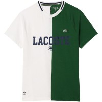 T-Shirt Lacoste Daniil Medvedev Branco Verde  Oferta + Barato