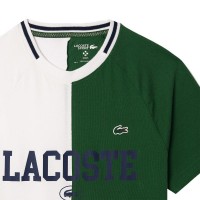 T-Shirt Lacoste Daniil Medvedev Branco Verde  Oferta + Barato